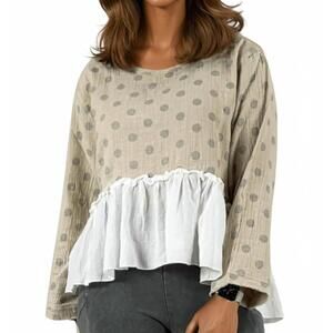 NEW JADED GYPSY no looking back top in taupe
